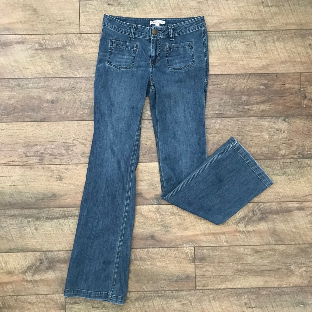 CAbi Springtime Blue Farrah Jeans 4 Long